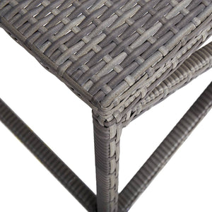 Panchina da Giardino 80 cm in Polyrattan Grigio cod mxl 45923