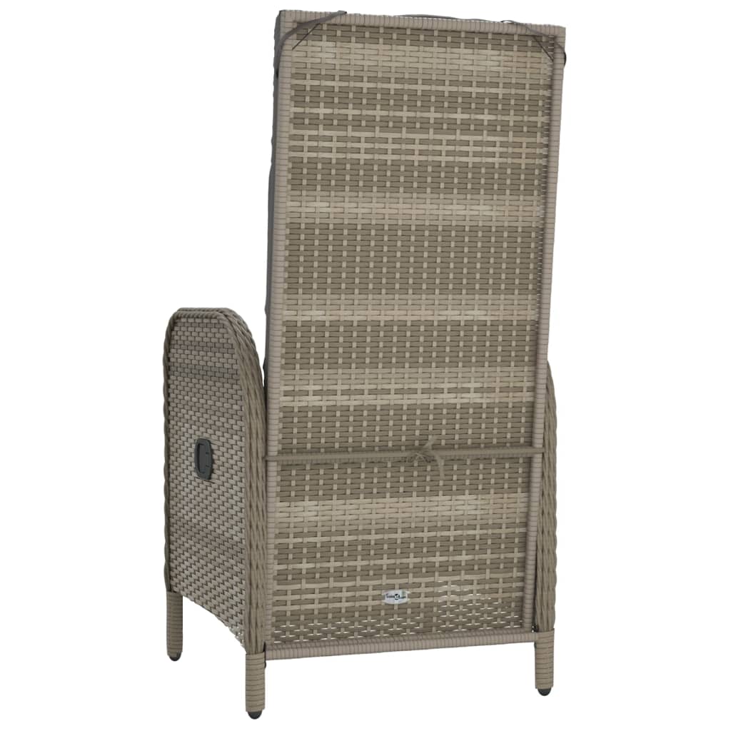 Sedie da Giardino 2 pz in Polyrattan Grigio 46219