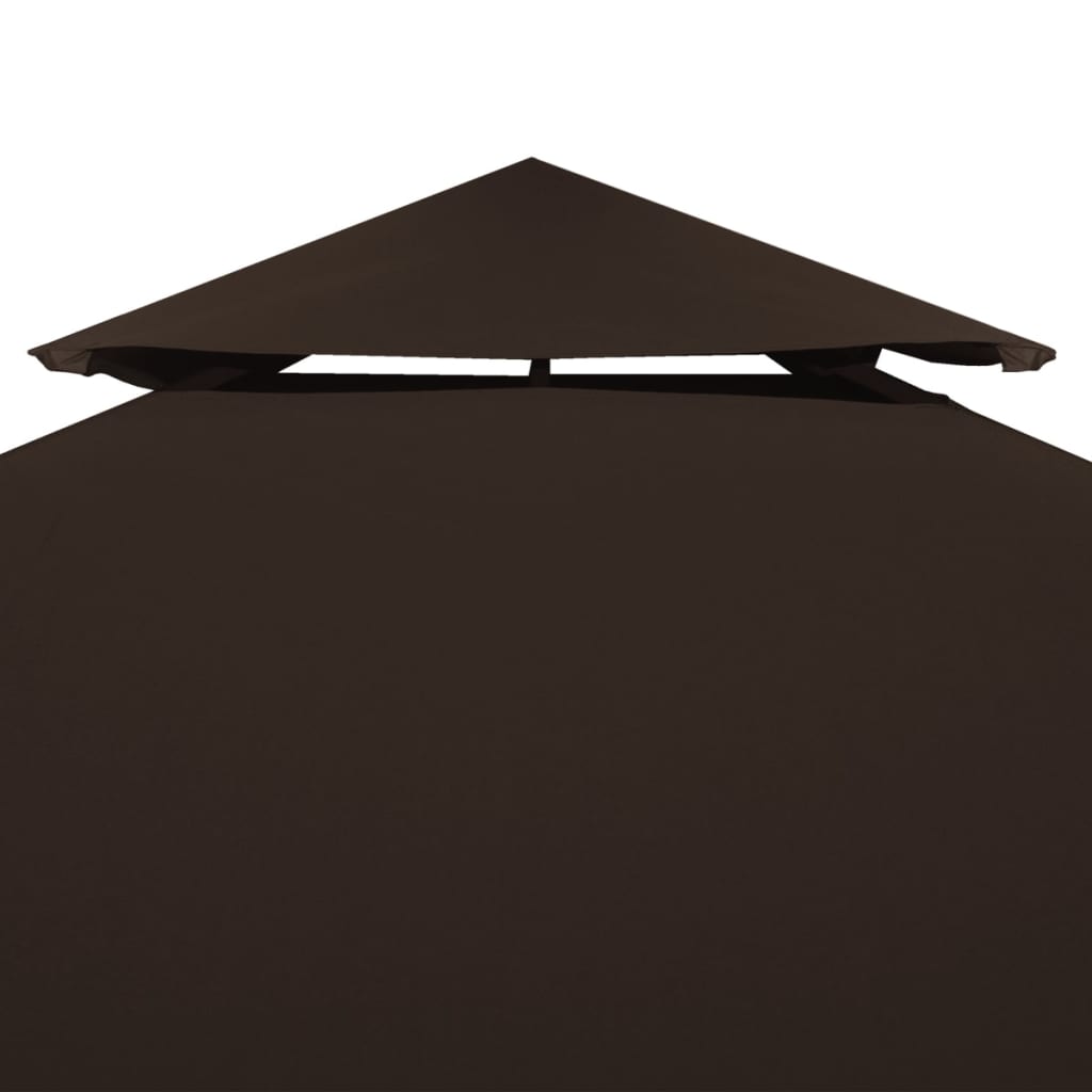 Copertura Superiore per Gazebo a 2 Strati 310g/m² 3x3m Marronecod mxl 120894