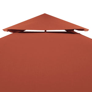 Copertura Superiore Gazebo a 2 Strati 310g/m² 3x3m Terracotta 46616