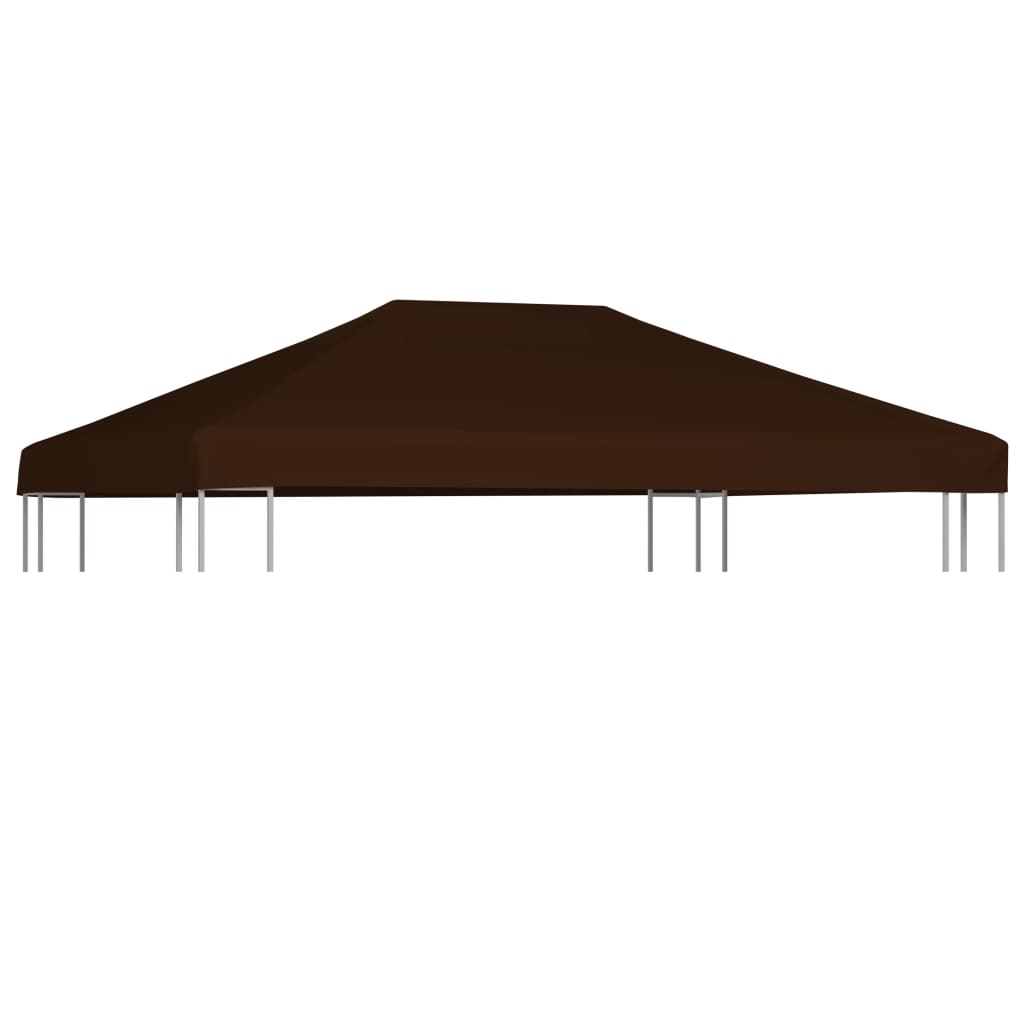 Copertura Superiore per Gazebo 310 g/m² 3x4 m Marrone 46625