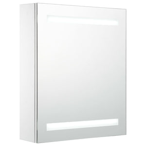 Armadietto Bagno con Specchio e LED 50x13,5x60 cm 285115