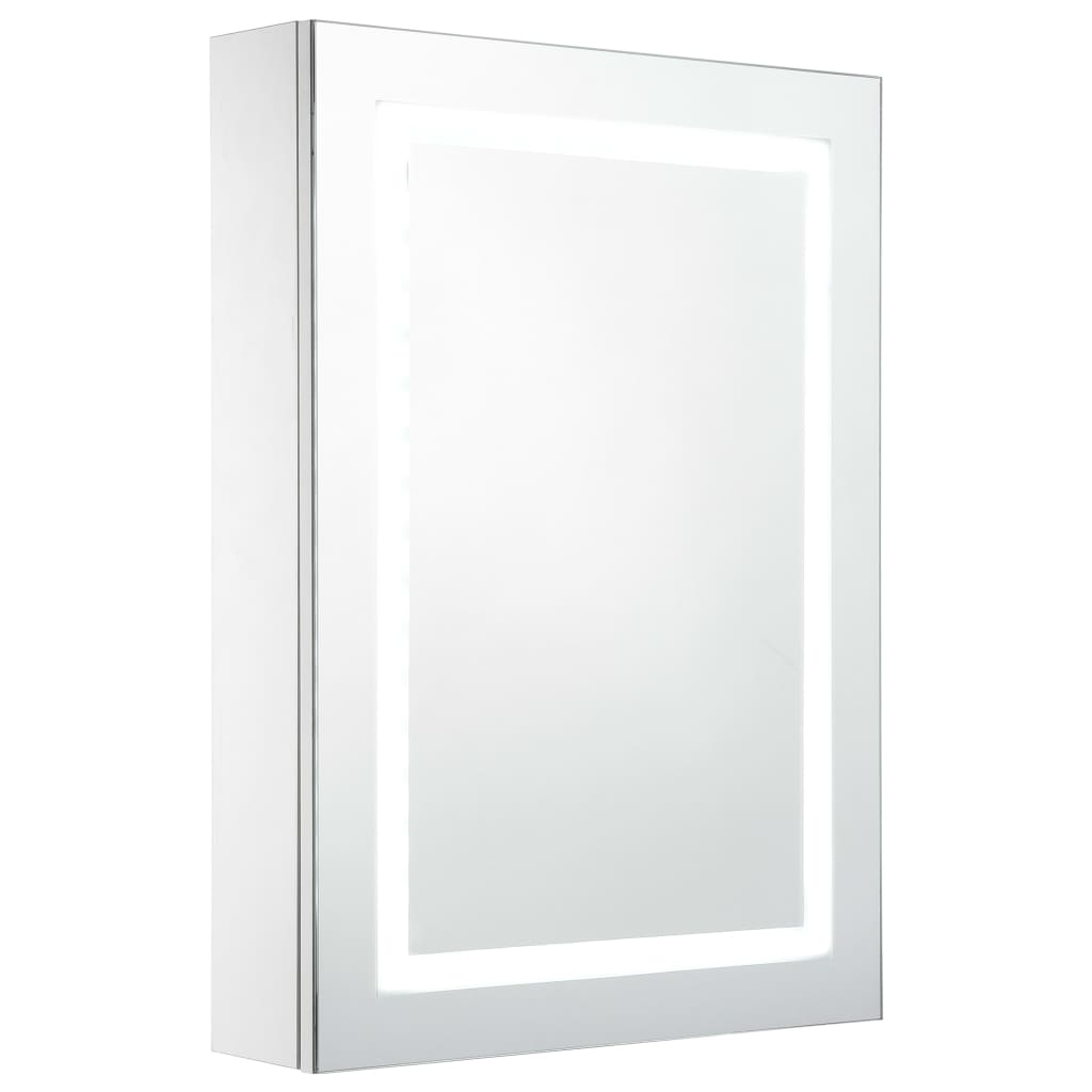 Armadietto Bagno con Specchio e LED 50x13x70 cmcod mxl 120858