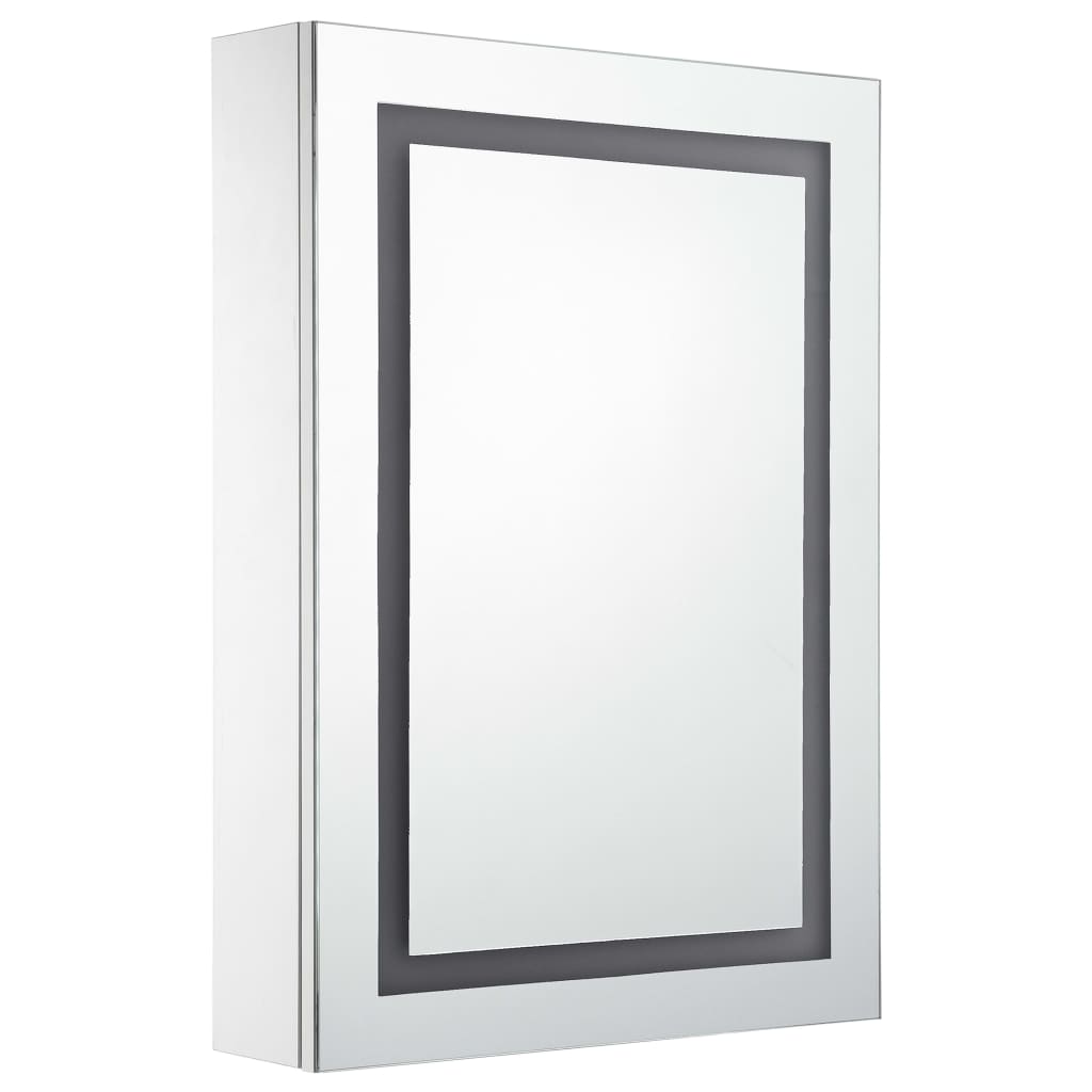 Armadietto Bagno con Specchio e LED 50x13x70 cmcod mxl 120858