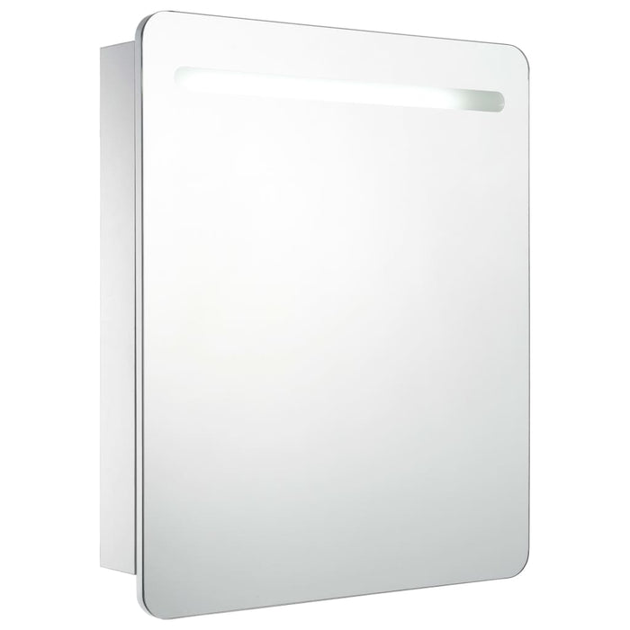 Armadietto Bagno con Specchio e LED 68x9x80 cm 285119