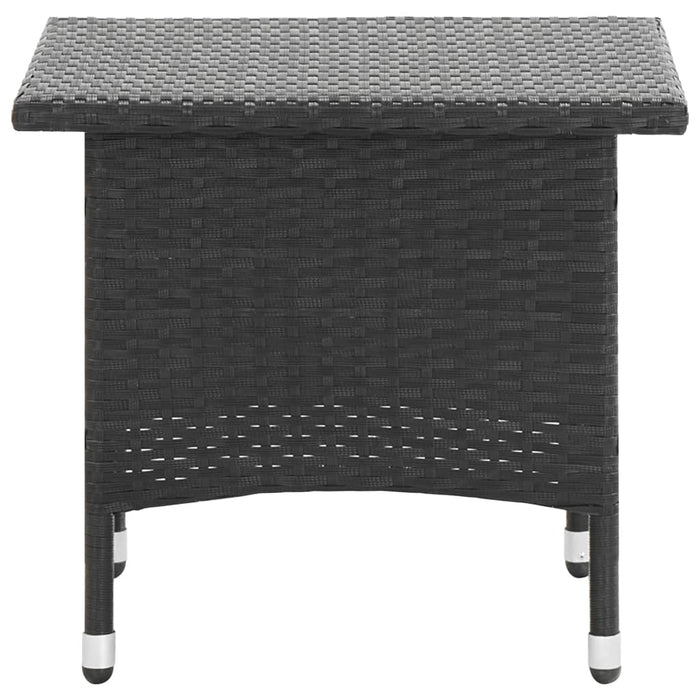 Tavolino da Tè Nero 50x50x47 cm in Polyrattan 46250