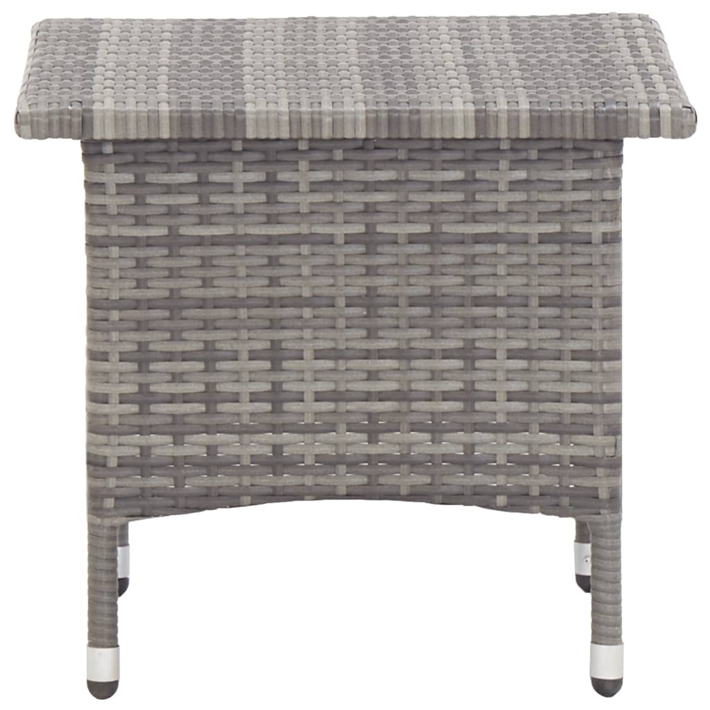 Tavolino da Tè Grigio 50x50x47 cm in Polyrattan cod mxl 51479