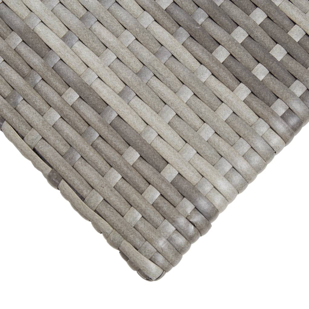 Tavolino da Tè Grigio 50x50x47 cm in Polyrattan cod mxl 51479