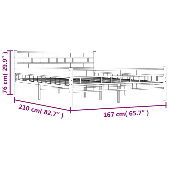 Giroletto Bianco in Metallo 160x200 cm 285299