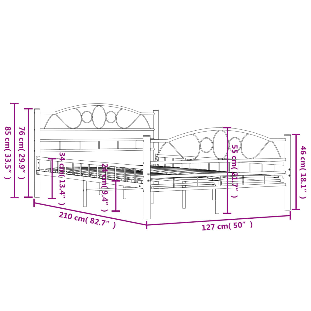 Giroletto Bianco in Metallo 120x200 cm 285302