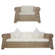 Set di Divani 2 pz con Cuscini in Rattan Naturale 278604