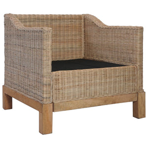 Set di Divani 2 pz con Cuscini in Rattan Naturale cod mxl 6260