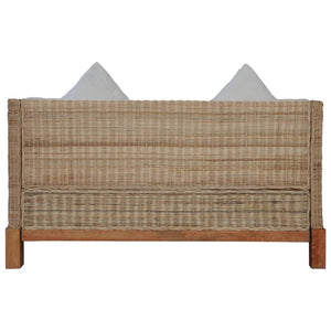 Set di Divani 2 pz con Cuscini in Rattan Naturale cod mxl 6263