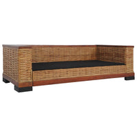 Set di Divani 2 pz con Cuscini in Rattan Naturale Marrone cod mxl 19517