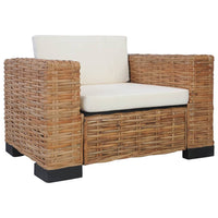 Set Divani 2 pz con Cuscini in Rattan Naturale 278622