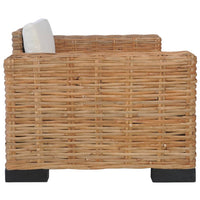 Set Divani 2 pz con Cuscini in Rattan Naturale 278622