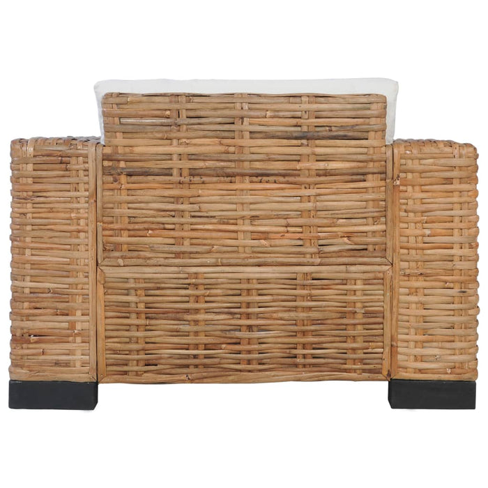 Set Divani 2 pz con Cuscini in Rattan Naturale 278622