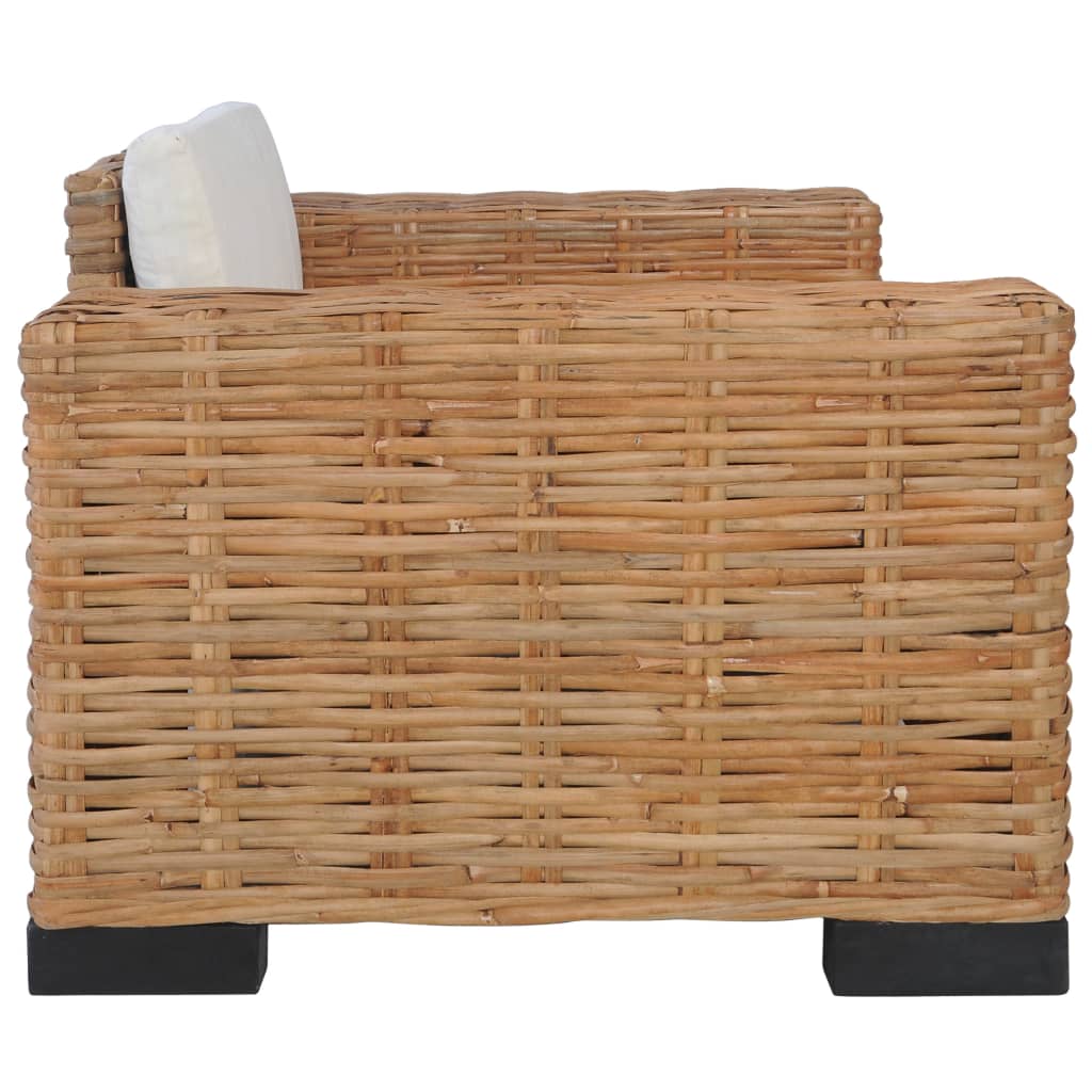 Set Divani 2 pz con Cuscini in Rattan Naturale 278625