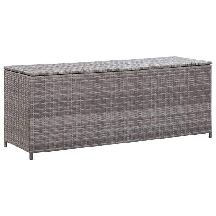 Baule da Giardino Grigio 120x50x60 cm in Polyrattan 46460