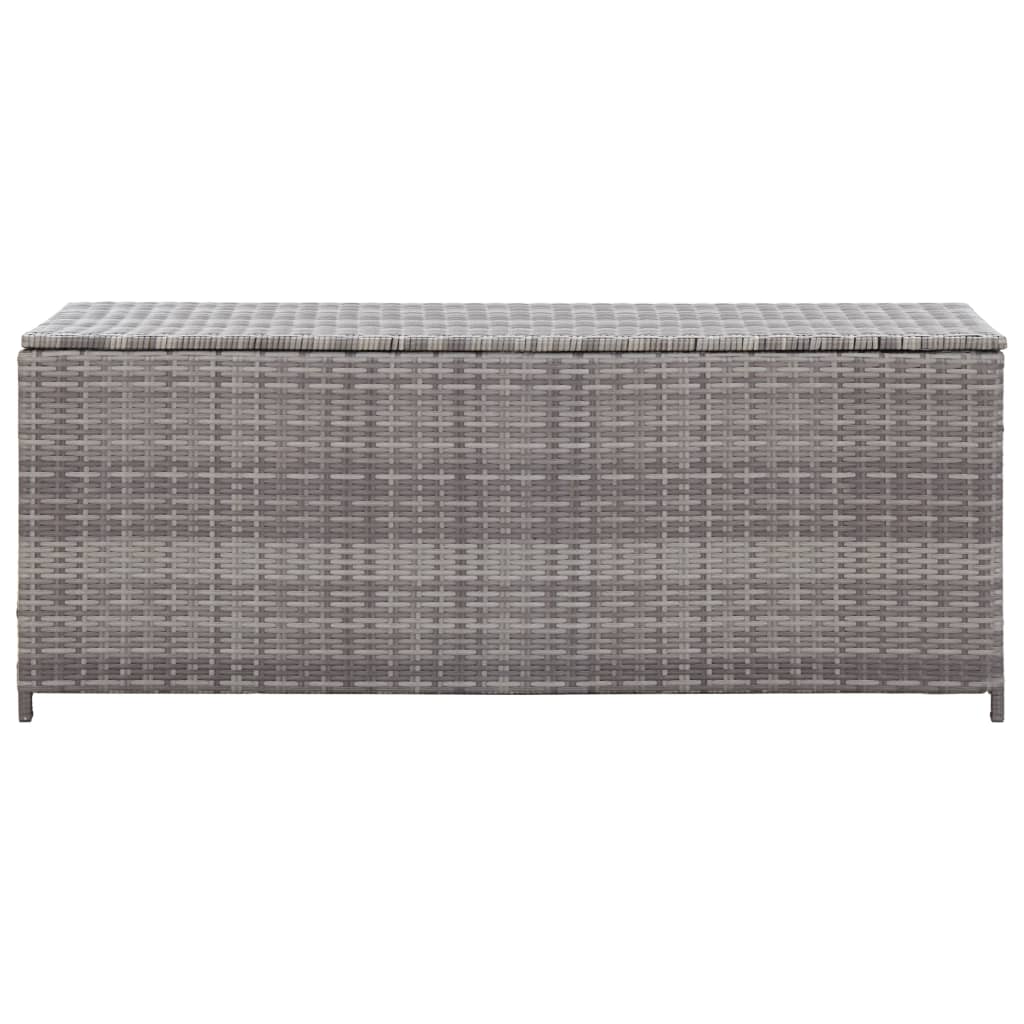 Baule da Giardino Grigio 120x50x60 cm in Polyrattan 46460