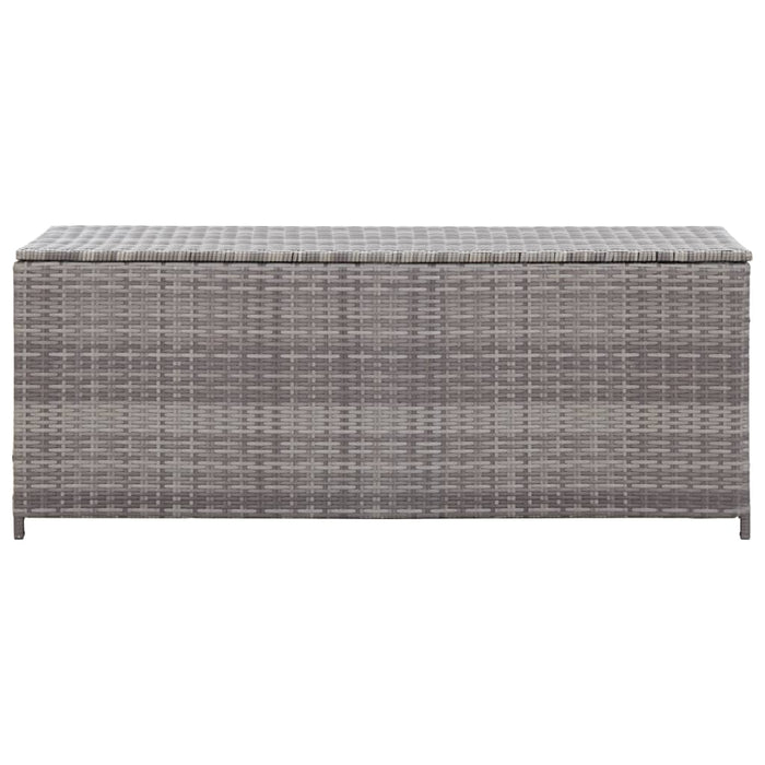 Baule da Giardino Grigio 120x50x60 cm in Polyrattan 46460