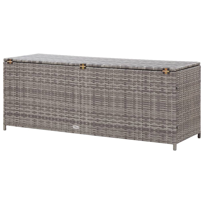 Baule da Giardino Grigio 120x50x60 cm in Polyrattan 46460