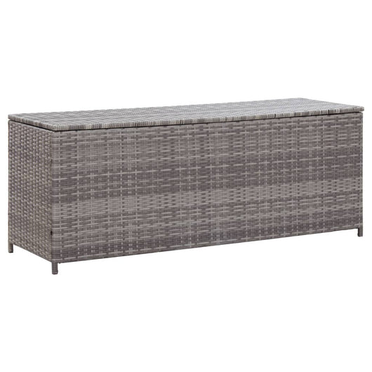 Baule da Giardino Grigio 150x50x60 cm in Polyrattan 46462