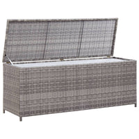 Baule da Giardino Grigio 150x50x60 cm in Polyrattan 46462