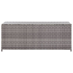 Baule da Giardino Grigio 150x50x60 cm in Polyrattan 46462