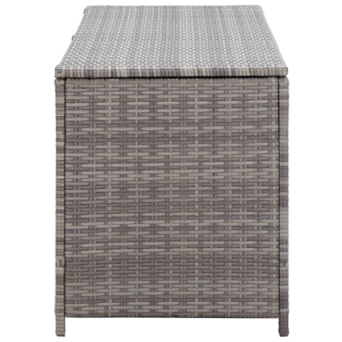 Baule da Giardino Grigio 150x50x60 cm in Polyrattan 46462