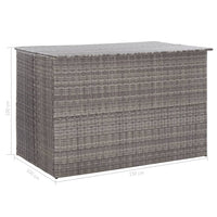 Baule da Giardino Grigio 150x100x100 cm in Polyrattan 46467