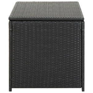 Baule da Giardino in Polyrattan 100x50x50 cm Nero 46471