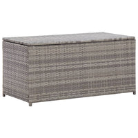 Baule da Giardino in Polyrattan 100x50x50 cm Grigio 46473