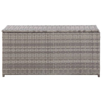 Baule da Giardino in Polyrattan 100x50x50 cm Grigio 46473