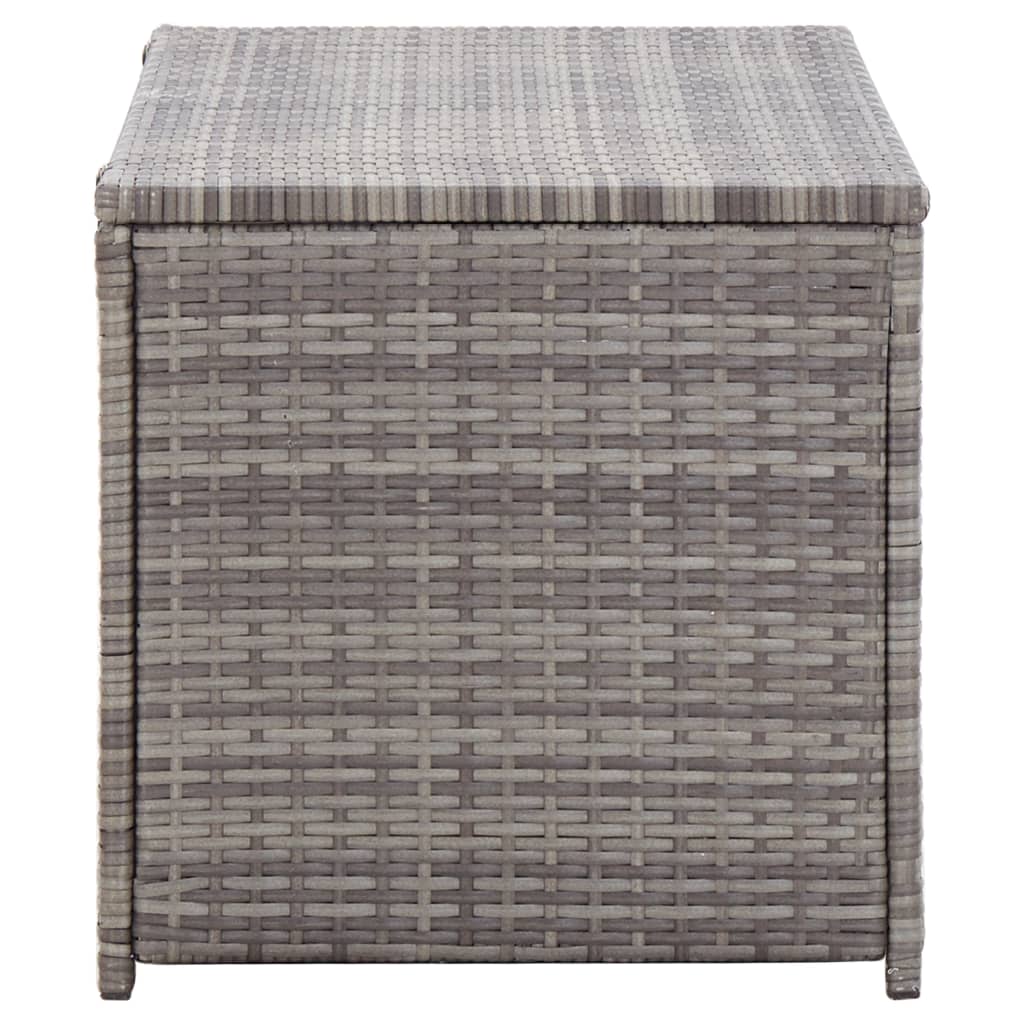 Baule da Giardino in Polyrattan 100x50x50 cm Grigio 46473