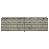 Baule da Giardino in Polyrattan 200x50x60 cm Grigio 46476