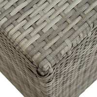 Baule da Giardino in Polyrattan 200x50x60 cm Grigio 46476