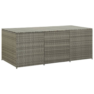 Baule da Giardino in Polyrattan 180x90x70 cm Grigiocod mxl 97420