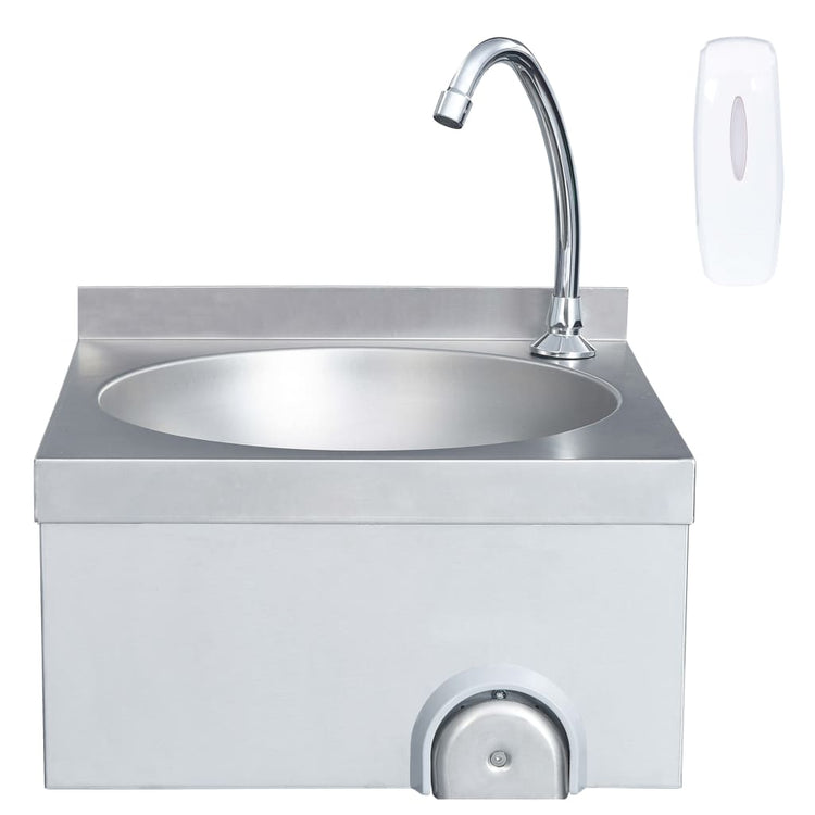 Lavandino con Rubinetto e Dispenser Sapone in Acciaio Inox cod mxl 48364