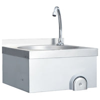 Lavandino con Rubinetto e Dispenser Sapone in Acciaio Inox cod mxl 48364