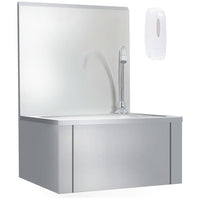 Lavandino con Rubinetto e Dispenser Sapone in Acciaio Inox cod mxl 51890