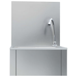 Lavandino con Rubinetto e Dispenser Sapone in Acciaio Inox cod mxl 51890