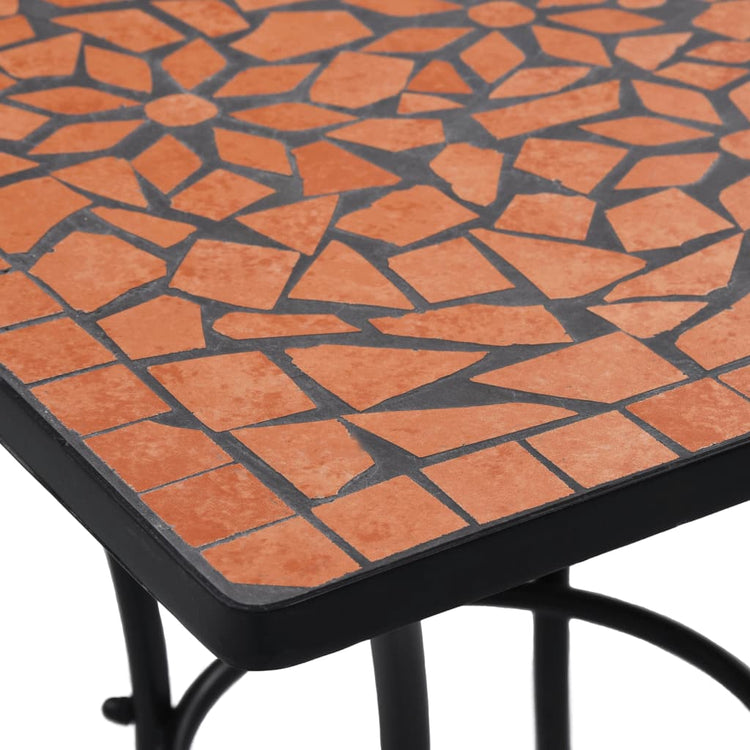 Tavolino da Bistrot con Mosaico Terracotta 60 cm in Ceramica cod mxl 34223