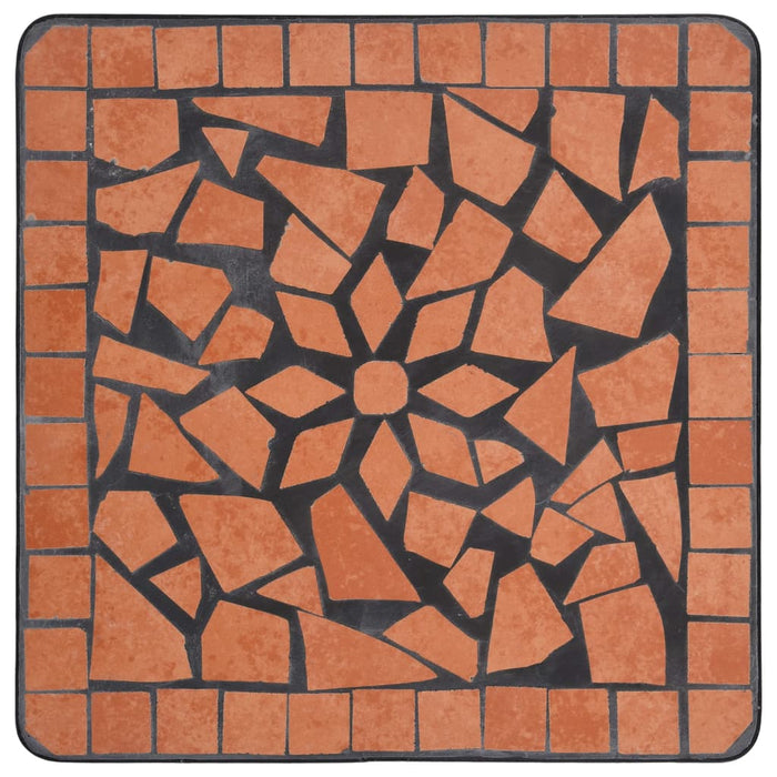 Tavolino di Servizio con Mosaico Terracotta in Ceramica 46709