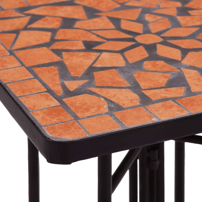 Tavolino di Servizio con Mosaico Terracotta in Ceramica 46709