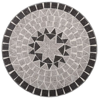 Tavolino da Bistrot con Mosaico Grigio 61 cm in Ceramica cod mxl 53317