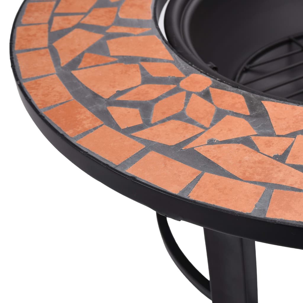 Braciere con Mosaico Terracotta 68 cm in Ceramica cod mxl 73667