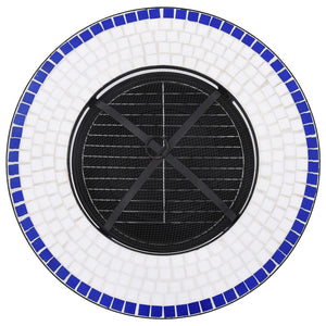 Tavolo con Braciere a Mosaico Blu e Bianco 68cm in Ceramica cod mxl 65004