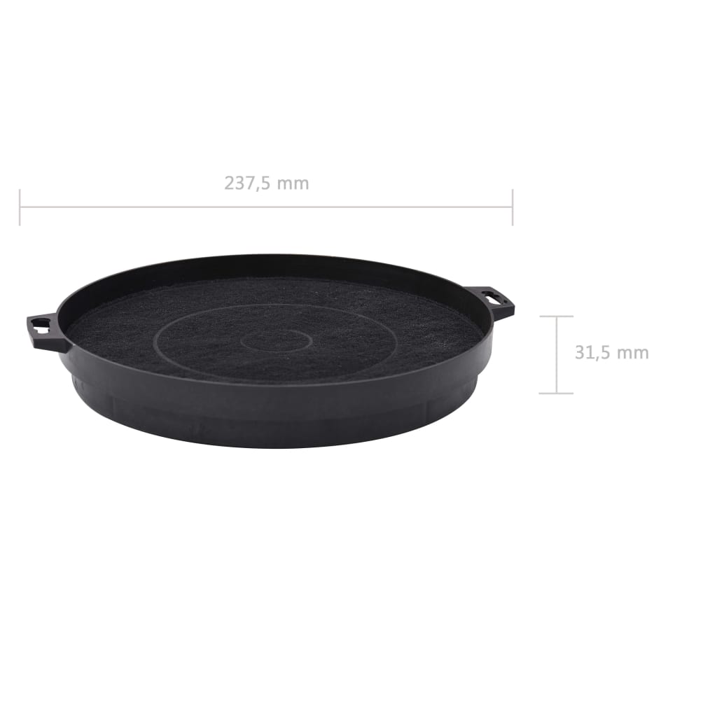 Filtri al Carbone per Cappa da Cucina 2 pz 210 mm 180082