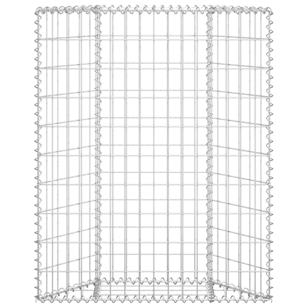 Gabbione Letto Rialzato Trapezio Acciaio Zincato 80x20x100 cm